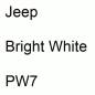 Preview: Jeep, Bright White, PW7.